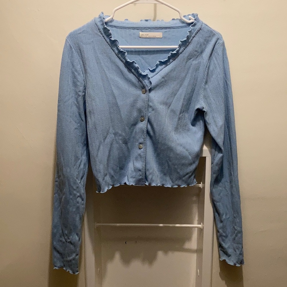 Oak + Fort Light blue cardigan